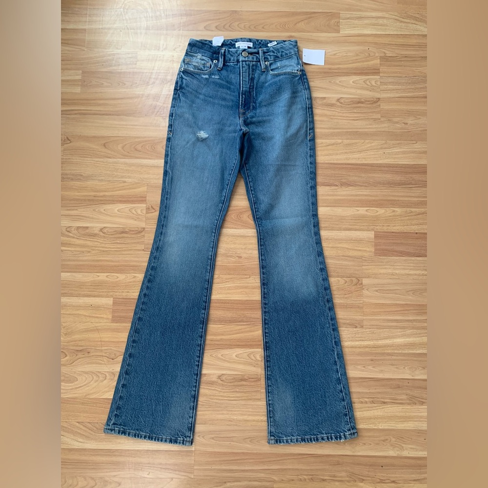 Good American | high rise blue denim flare size 24